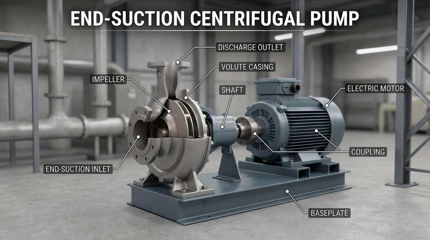 Vad är en centrifugalpump med slutsug?