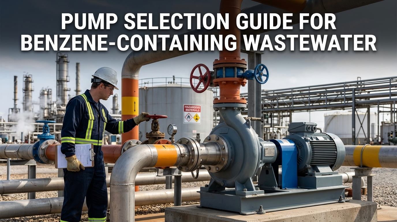 Pumpvalsguide för bensenhaltigt avloppsvatten
