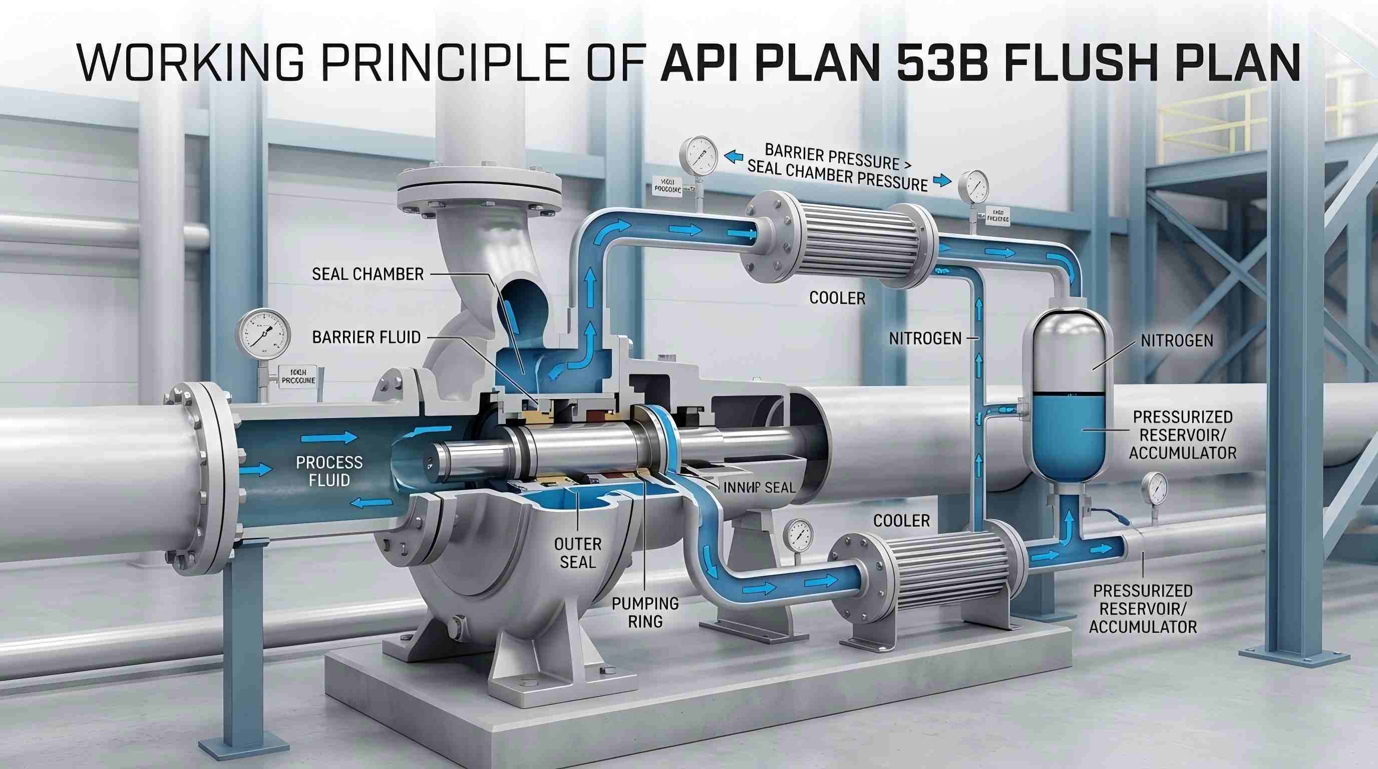 Arbetsprincip för API PLAN 53B Flush Plan